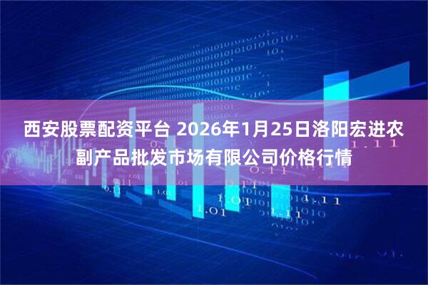 西安股票配资平台 2026年1月25日洛阳宏进农副产品批发市场有限公司价格行情